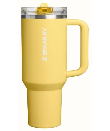 STANLEY Quencher ProTour Flip Straw Tumbler with Leakproof Lid 40 oz | Built-In Straw & Handle | Cupholder Compatible for Travel | Insulated Stainless Steel Cup | BPA-Free | Daffodil - Image 1