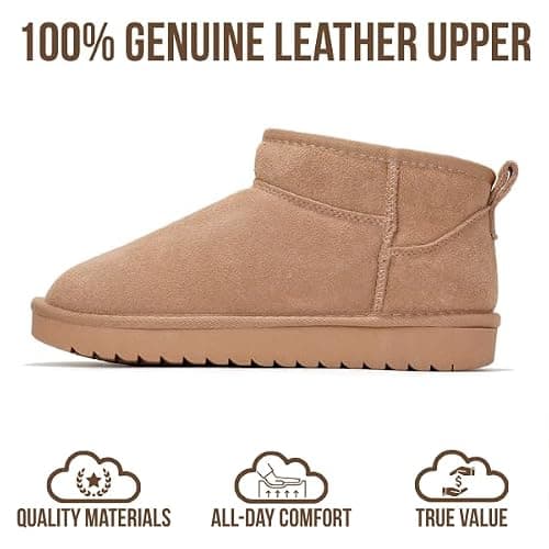 Project Cloud 100% Genuine Leather Ankle Boots for Women - Water Resistant with Memory Foam Insole Winter Boots for Women - Trending Shoes & Comfortable Women's Ankle Boots (Hippy) thumbnail 4
