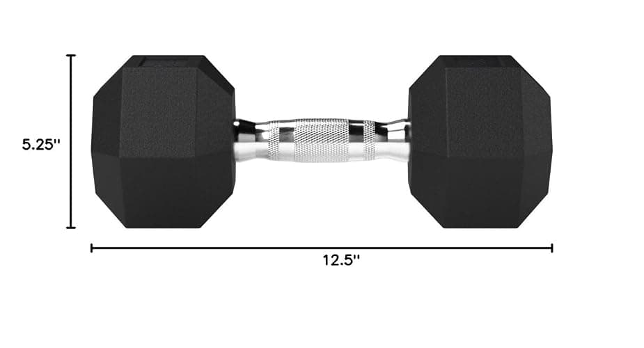 Amazon Basics Rubber Hex Dumbbell Hand Weight thumbnail 5