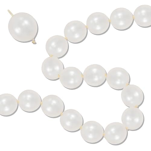 Pearl White Linking Balloons, 100PCS 6 Inch Pearl Color Quick Link Balloons for Making Balloon Wall Heart Arch, Tails Balloon for Wedding Birthday Baby Shower Engagement Graduation Party Decorations - Image 1