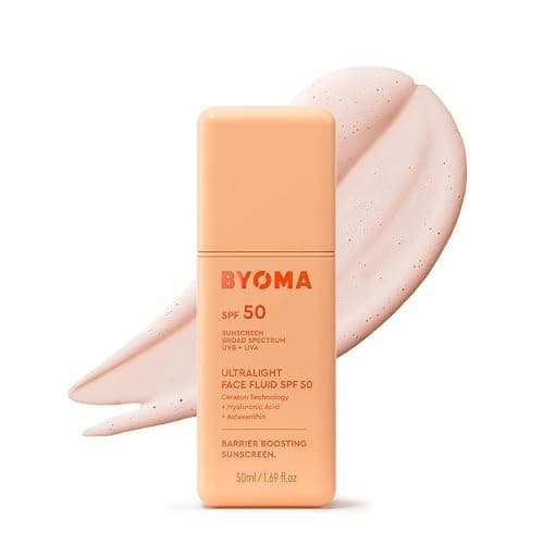 BYOMA Ultralight Face Fluid SPF 50 | Ultra-Lightweight Facial Sunscreen, All Skin Tones, Luminous Glow, No White Cast, Strengthens Skin Barrier - Image 1