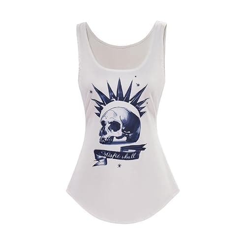 VintageCos Game Life Cosplay Strange Price Costume White Sleeveless Shirt Vest Tops Female Halloween - Image 1