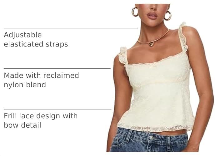 Princess Polly Women's Madaleine Lace Top thumbnail 6