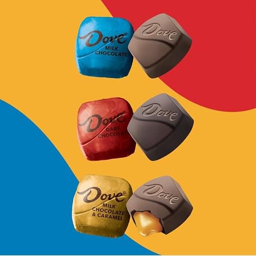 DOVE PROMISES Milk Chocolate, Dark Chocolate and Milk Chocolate & Caramel Assorted Chocolate Candy, 136 Ct Bulk Bag thumbnail 5
