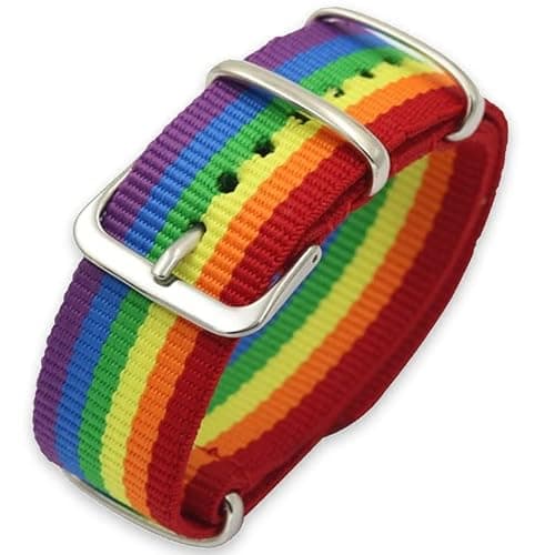 mintolex LGBT Pride Bracelet for Bisexual Lesbian Gay LGBTQ Pride Bracelets Handmade Nylon Adjustable Wristband Watch Band Rainbow Bracelets for Women Men Parade Bulk Multiple Pack - Image 1