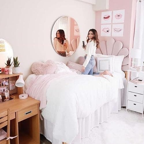 Crown Collection 30 Inch Drop Twin XL Size Dorm Bed Solid Bed Skirt Stylish Ruffled Pattern Split Corner Easy Fit Easy Care Fade & Wrinkle Resistant- Micorfiber Fit thumbnail 7