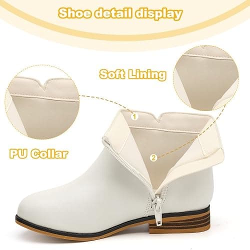 Fupoia Girls Boots Kids Ankle Boots Side Zipper Booties Fashion Short Suede Low Heels thumbnail 2