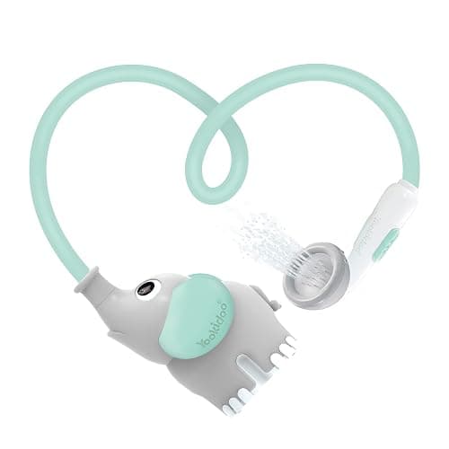 Yookidoo - Elephant Baby Bath Shower Head - Teal - Suitable for Newborns, Infants, and Toddlers - Can be Used as a Bath Toy - Compact and Portable - from Birth – 40212 thumbnail 5