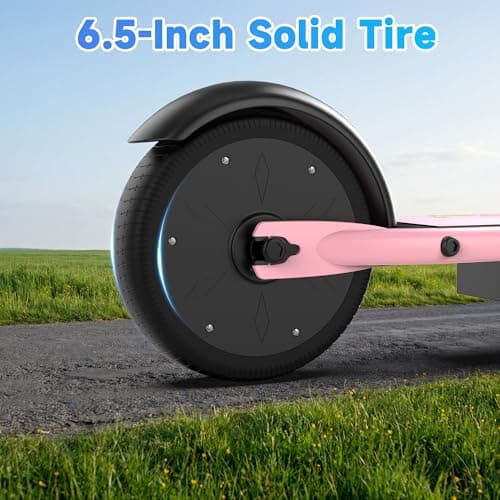 Electric Scooter for Kids Ages 6–14, Pink Electric Scooter, 250W Motor, Up to 10 Miles Range, 9 MPH, Lightweight Foldable Scooter for Girls thumbnail 7