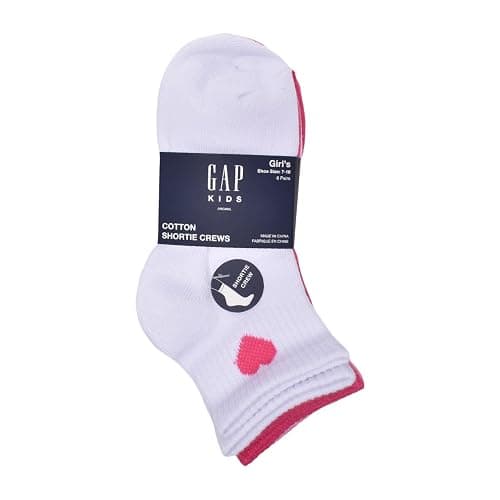 GAP Girls' Crew Socks, Multi-pack Kids Socks, Soft & Stretchy, Comfortable thumbnail 3
