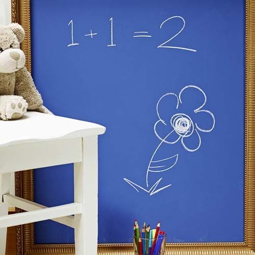 Chalkboard Blackboard Paint - Matte Finish [Blue] - (8.5oz Cover 32 sf) | Brush on Wood, Metal, Glass, Wall, Plaster Boards Sign, Frame or Any Surface. Use with Chalk Pen Wet Erase, Non-Toxic thumbnail 5