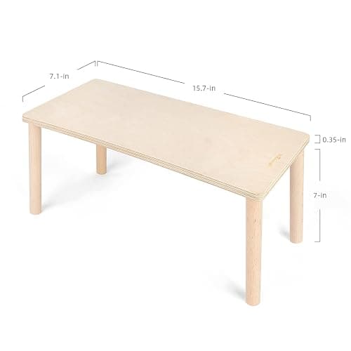 Niteangel Hamster Play Wooden Platform for Putting Small Animal's Food Bowl Drinking Bottle and Other cage Accessories (Rectangle - 7" Height) thumbnail 4