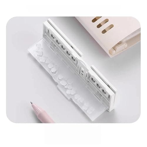 8-Hole Paper Punch, Compact Manual Lever Puncher for Binder Sheets and Planner Refills, Portable Desk Hole Punch thumbnail 4