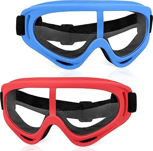 YSCare 4 Pack Protective Goggles, Safety Glasses with Clear Lens and Adjustable Strap, Protective Eyewear Compatible with Nerf Guns for Game Battle Christmas Gift (4 colors) thumbnail 3