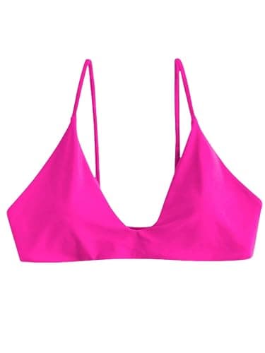 ZAFUL Women's Tie Back Bikini Top Solid Push Up Padded Bralette Swimsuit Bathing Suits Top thumbnail 2