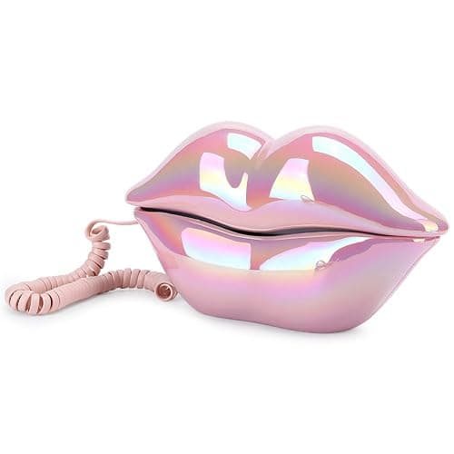 Corded Sexy Lip Telephone, Real Work Mouth Landline Phones, Wired Lip Phone for Decoration/Home/Office/Art Decor thumbnail 7