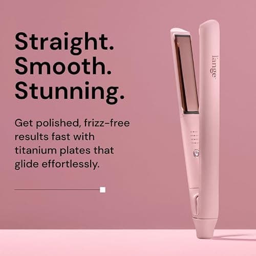 L'ANGE HAIR Straight Forward Titanium Flat Iron – 1” Floating Plates | Dual Voltage | 360° Swivel Cord | Auto Shut-Off | Safety Cool Tips | Ideal for Straightening, Curling, and Waving (Blush) thumbnail 3