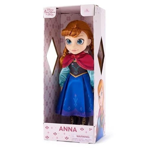 Disney Store Official Anna Once Upon a Story Doll - 16 Inch Disney Princess Toys Featuring Reflective Eyes with 3D Pupil and Iris, Detailed Costume, Hair Comb & Shoes - Comes in Display Box thumbnail 9