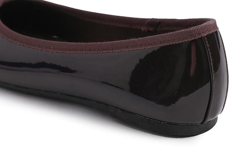 FEVERSOLE Women's Macaroon Colorful Memory Foam Cushion Insock Patent Ballet Flat thumbnail 5