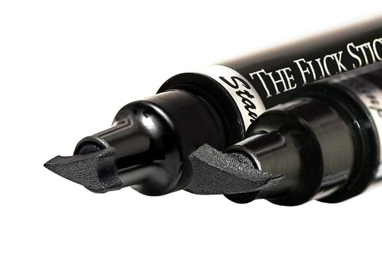 The Flick Stick Winged Eyeliner Stamp For Quick and Easy Cat Eye Makeup, SmudgeProof & Waterpoof Eye Liner Cat Eye Stencil Makeup Tool, Wingliner, Liquid Eyeliner Pens (10mm Classic, Midnight Black) thumbnail 7