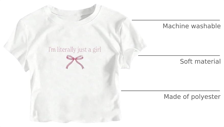 RoseSeek Girl's Letter Bow Graphic Tees Short Sleeve Crewneck Cute Shirts for Teen Girls Trendy thumbnail 4