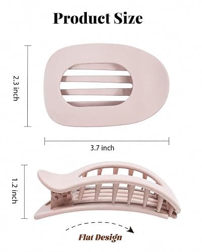 Secroma 6 PCS Flat Hair Clips for Women, French Medium Non Slip Claw Clips | Minimalist Matte Design with Strong Grip for Thick Thin Hair, Keeps Hair Secure for Low Buns, Updos and Everyday Styling thumbnail 4