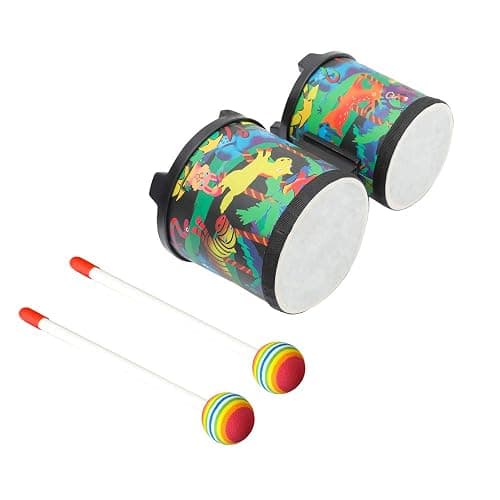 Bongo Drum 5"-6" Rhythm Club Drum for Kids Percussion Instrument Music Drums with Colorful Mallets for Baby Children Special Christmas Birthday Gift.(5"-6") thumbnail 2