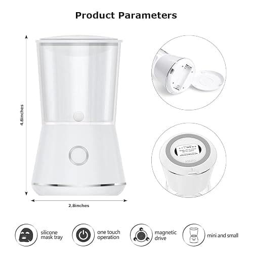 EcoMyLife Face Mask Maker Mini Natural Mask Machine DIY Skin Food Sheet Mask Facial Treatment SPA Skin Care Product with Mask Molds & 16 Collagen Pills thumbnail 5