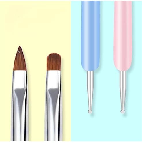 ZEOHBETY Nail Art Brushes, 6Pcs Nail Art Painting Tools with Nail Art Fine Liner Brush, Nail Design Painting Brushes Set, Builder Gel Brush, Nail Dotting Pen for Gel Polish Manicure Salon DIY, Multicolor thumbnail 5