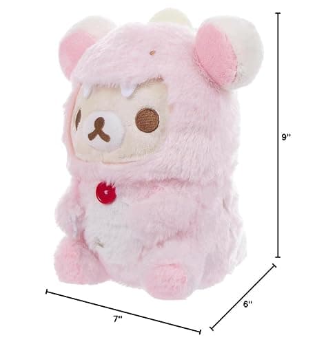 Korilakkuma San-X Original Plays with Dino Series Plush - Pastel Pink thumbnail 3