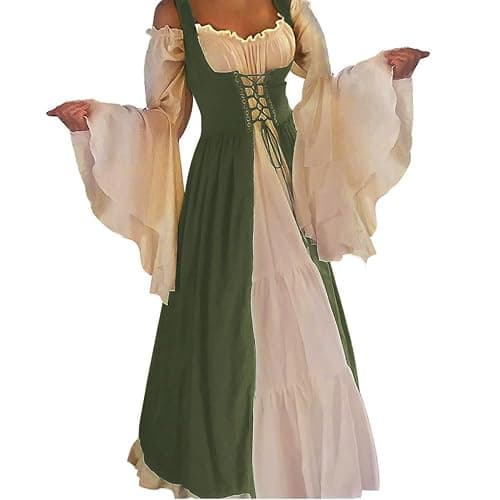 Abaowedding Womens's Medieval Renaissance Costume Cosplay Over Dress - Image 1