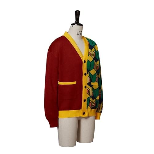 iSHOWcos Anime Cardigan Giyuu Sweater Knitted Jacket Coat thumbnail 4