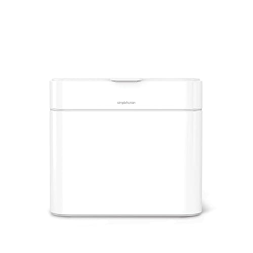 simplehuman Compost Caddy Stainless Steel, Detachable and Countertop Bin, 4 Liter / 1.06 Gallon, White thumbnail 4