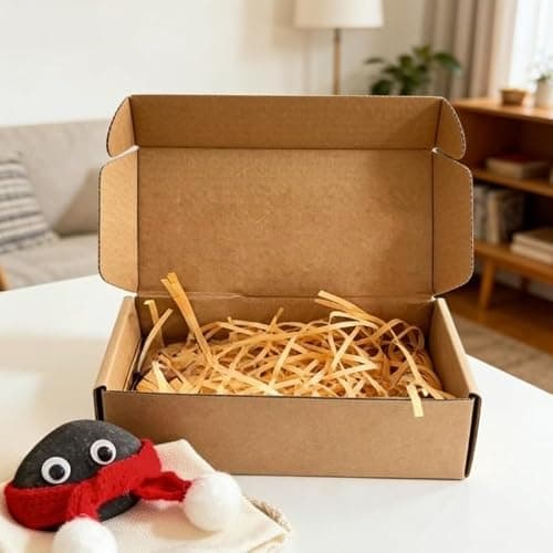 The Original Stone Pet DIY Kit - Adorable Low-Maintenance Desk Buddy | Custom Accessories (Scarf, Googly Eyes, Raffia) & Travel Bag | Perfect White Elephant & Birthday Gift thumbnail 3