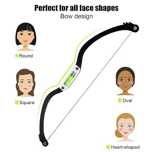 BOLUOYIN Permanent Makeup Eyebrow Line Marker Ruler for Eyebrow Mapping String Pre-Inked Microblading Tattoo PMU String Measuring Eyebrow (Black) thumbnail 5