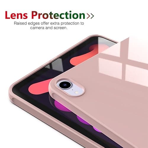 Callyue Slim Case for iPad Mini 6 8.3 Inch 2021 iPad Mini 6th Generation, iPad Mini 7 2024 Case (A17 Pro), Ultra Thin Lightweight Matte Soft Flexible Frosted TPU Skin Bumper Back Cover Shell, Pink thumbnail 5