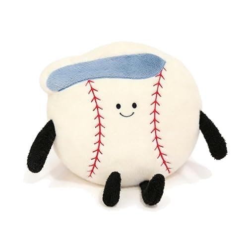 MUALML Cute Baseball Pillow Soft Baseball Stuffed Animal Sports Pillows, 17.7" Unique Plush Toy Gifts for Teen Girls and Boys - Image 1