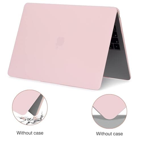 EooCoo Hard Case Compatible with MacBook Air 13.3 inch M1 Chip 2021-2018 with Retina Display, Air 13.3 inch Plastic Protective Case + Transparant Keyboard Cover + Screen Protector, Cute Pink thumbnail 6