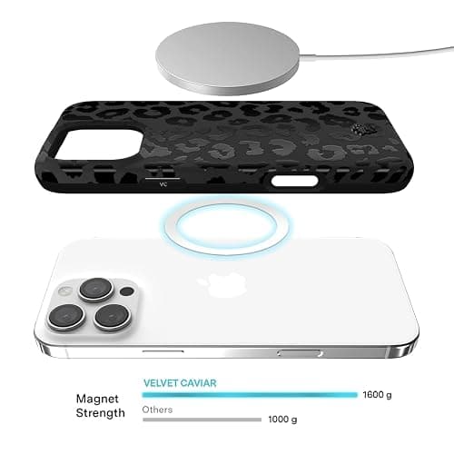 VELVET CAVIAR Black Leopard Cheetah Print Phone Case for iPhone 16 Pro - Compatible with MagSafe [10ft Drop Tested] thumbnail 3