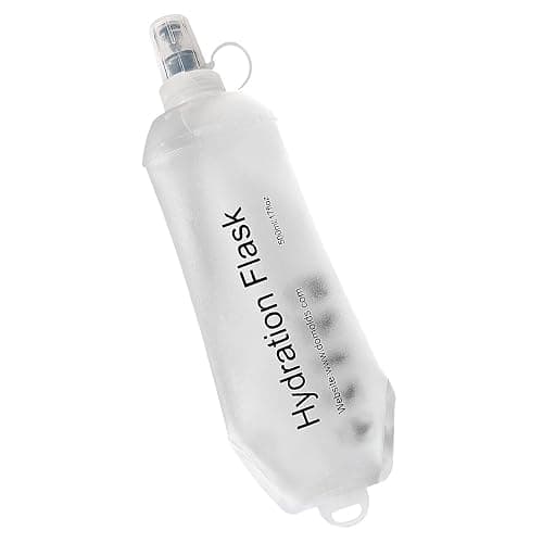 WILDREEDS 500ml Soft Flask, TPU Collapsible Soft Water Bottle for Hydration Pack, Running Vest, Folding Water Bottle for Hiking Cycling Climbing-1Pcs, White - Image 1