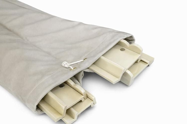 Katsco Brand, Set of 4, Magnetic, Scalloped, Ivory Mahjong Tile Racks with Removable Acrylic Pushers with Velvet Bag, 20-Inch Length American Mahjong Racks Holders, Includes Velvet Rack Bag thumbnail 4