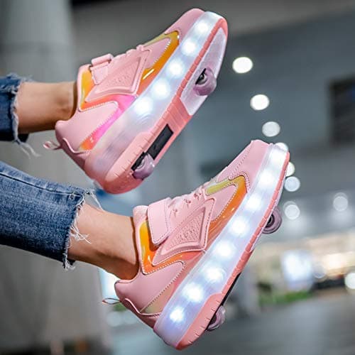 Ylllu Kids LED Roller Skate Shoes with Single Wheel Light up Roller Shoes Gift for Girls Boys Children thumbnail 3