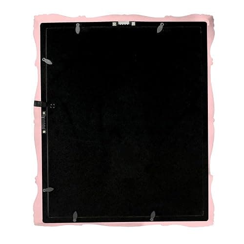 Laura Ashley 11x14 Pink Ornate Textured Hand-Crafted Resin Picture Frame, Wall Mount, Decorative Floral Design Home Décor, Photo Gallery, Art, More (Pink, 11x14 (Matted 8x10)) thumbnail 3