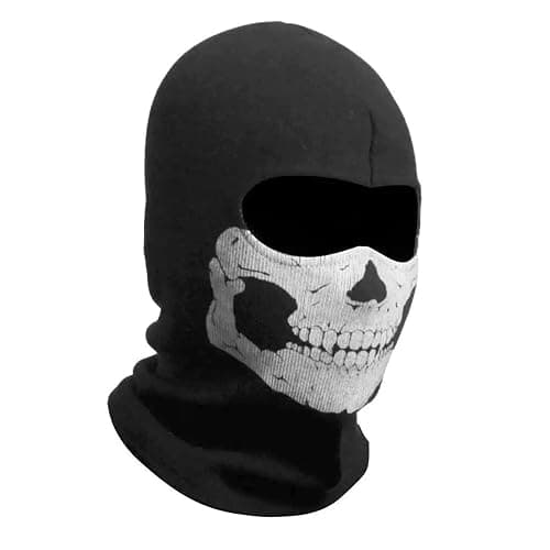 Bettinay Call of Duty Ghost Mask, Skateboard Motorcycle Full Face Skull Balaclava Cosplay Costume, Outdoor Sport Ski Masks for Men Black - Image 1