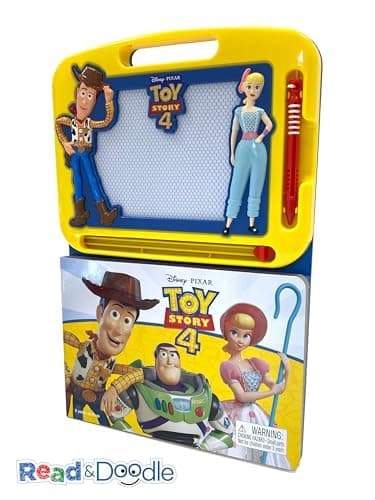 Disney / Pixar Toy Story 4 Read & Doodle - Learning resources for kids, a magnetic drawing pad, an easy-to-use pen, 22-page board book for reading and drawing thumbnail 2