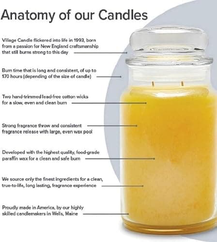 Village Candle Warm Apple Pie Large Glass Apothecary Jar Scented Candle, 21.25 oz, Brown thumbnail 4