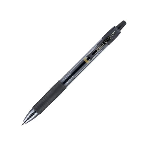 Pilot G2 Premium Gel Roller Pens 0.7, Fine Point Smooth Writing Pens Black, Pack of 12 thumbnail 3