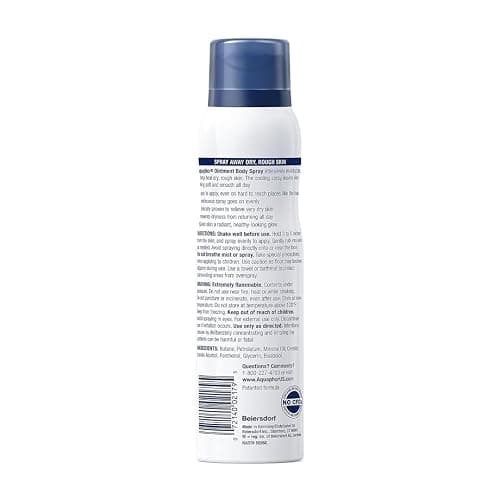 Aquaphor Advanced Therapy Ointment Body Spray, Fragrance Free, Hypoallergenic, Spray Moisturizer for Dry Skin, Moisturizes and Heals Dry, Rough Skin, 3.7 Oz Can (Pack of 2) thumbnail 5