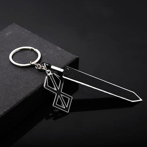 FunBoat Berserker Guts Sword Necklace Keychain - Berzerk Behelit Chains - Gift for Women Men and Fans thumbnail 8