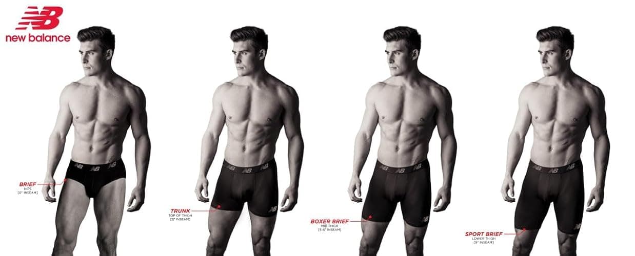 New Balance Men's Performance Boxer Briefs with Fly, Breathable Stretch Underwear, Moisture Wicking, Soft Waistband (3 Pack) thumbnail 5